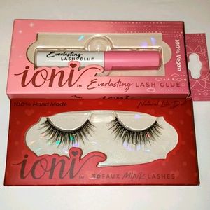 ioni 3D faux mink lashes and glue